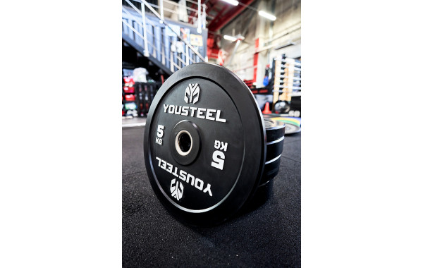 Диск EVO BUMPER PLATE 5кг YouSteel черный 600_380