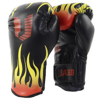 Боксерские перчатки Jabb JE-4077/Asia 77 Fire черный 10oz