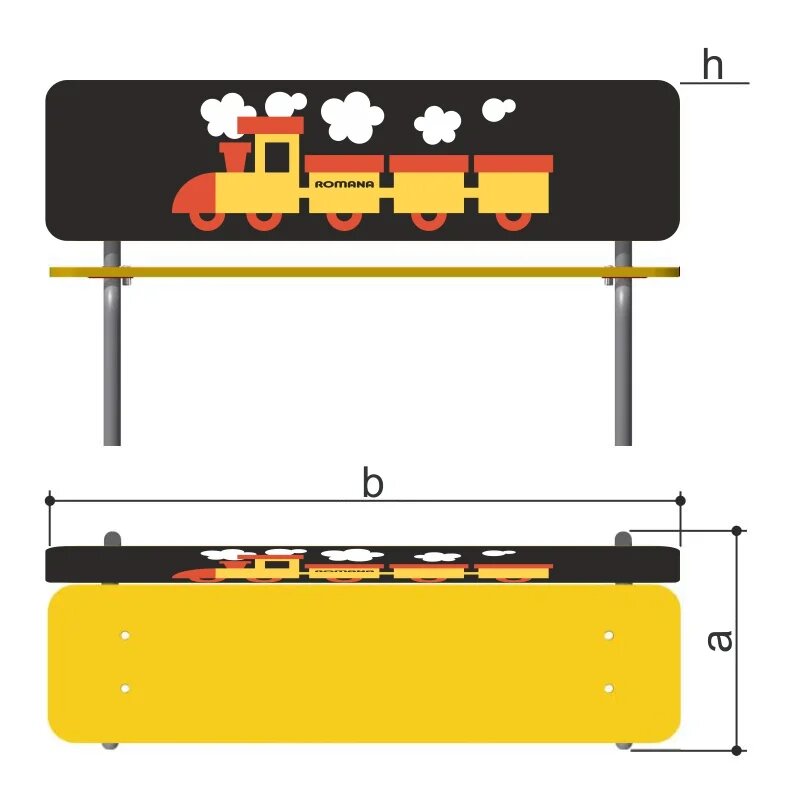 Скамья Паровозик ночь Romana 302.09.00-06 800_800