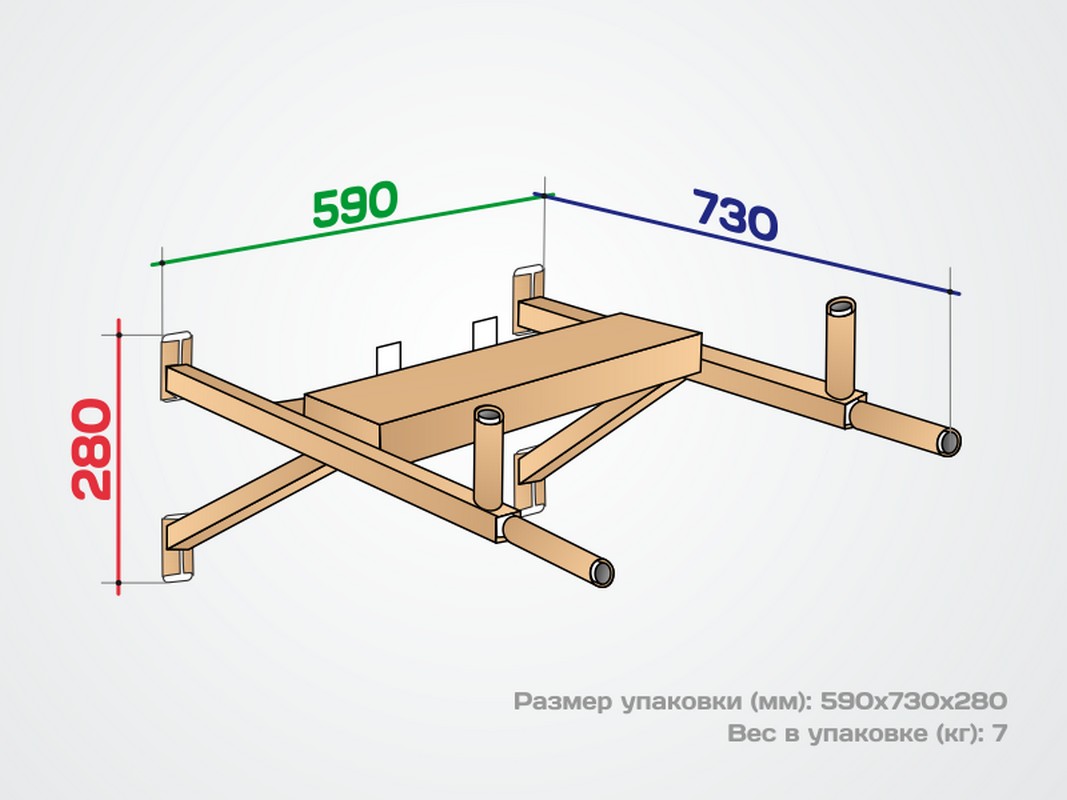 Брусья-пресс настенные ПульсАп+Пресс Spektr Sport белый 1067_800