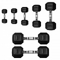 Гантель 45кг Perform Better Rubber Encased Hex Dumbbells 4137-45\BK-45-00 120_120