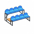 Трибуна для зрителей на 8 мест (цвет черный) Dinamika ZSO-004254 120_120